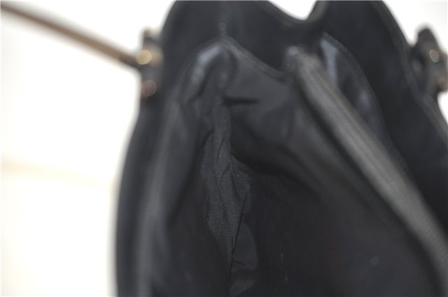 Authentic GUCCI Hand Bag Purse Nylon 0021025 Black J9606
