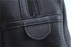 Authentic Burberrys Vintage Leather Boston Hand Bag Purse Black J9608