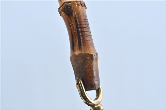 Authentic GUCCI Bamboo 2Way Shoulder Hand Bag Suede Leather Black Junk J9609