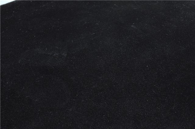 Authentic GUCCI Bamboo 2Way Shoulder Hand Bag Suede Leather Black Junk J9609