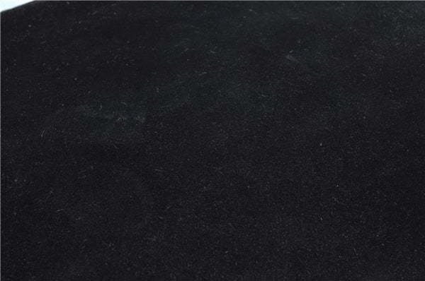 Authentic GUCCI Bamboo 2Way Shoulder Hand Bag Suede Leather Black Junk J9609