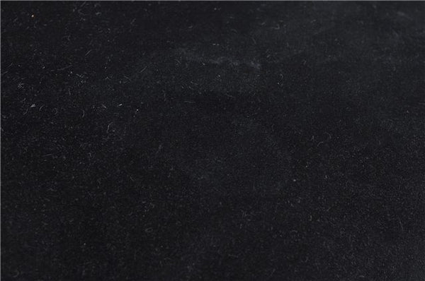 Authentic GUCCI Bamboo 2Way Shoulder Hand Bag Suede Leather Black Junk J9609