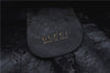 Authentic GUCCI Bamboo 2Way Shoulder Hand Bag Suede Leather Black Junk J9609