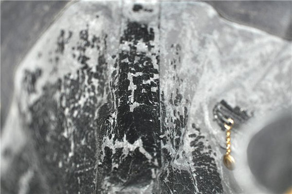 Authentic GUCCI Bamboo 2Way Shoulder Hand Bag Suede Leather Black Junk J9609