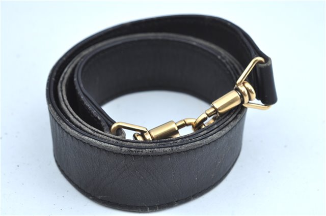 Authentic GUCCI Bamboo 2Way Shoulder Hand Bag Suede Leather Black Junk J9609