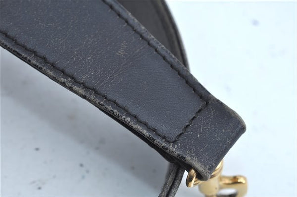 Authentic GUCCI Bamboo 2Way Shoulder Hand Bag Suede Leather Black Junk J9609