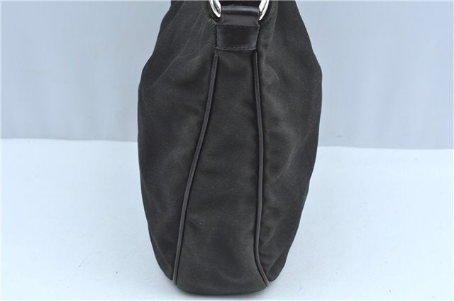 Authentic GUCCI Bamboo 2Way Shoulder Bag Nylon Leather 0011638 Khaki Green J9610