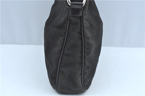 Authentic GUCCI Bamboo 2Way Shoulder Bag Nylon Leather 0011638 Khaki Green J9610