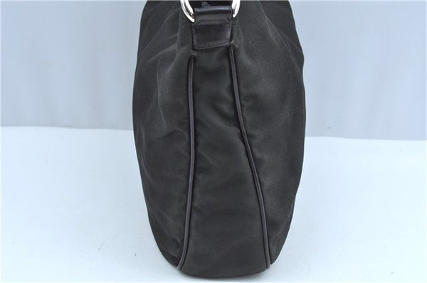 Authentic GUCCI Bamboo 2Way Shoulder Bag Nylon Leather 0011638 Khaki Green J9610