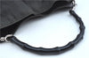 Authentic GUCCI Bamboo 2Way Shoulder Bag Nylon Leather 0011638 Khaki Green J9610
