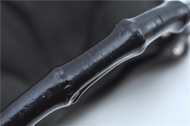 Authentic GUCCI Bamboo 2Way Shoulder Bag Nylon Leather 0011638 Khaki Green J9610