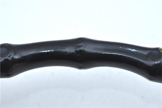 Authentic GUCCI Bamboo 2Way Shoulder Bag Nylon Leather 0011638 Khaki Green J9610