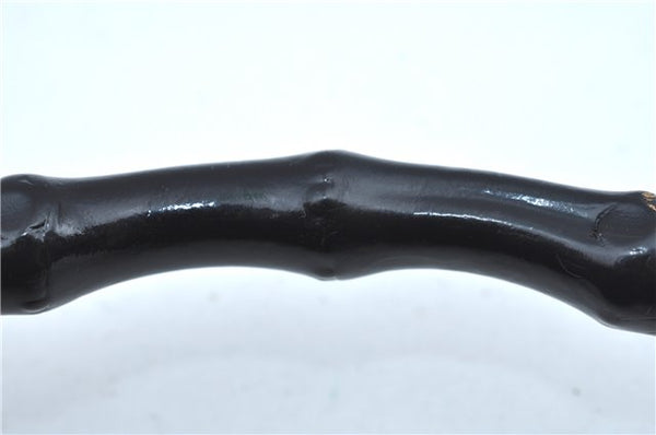 Authentic GUCCI Bamboo 2Way Shoulder Bag Nylon Leather 0011638 Khaki Green J9610