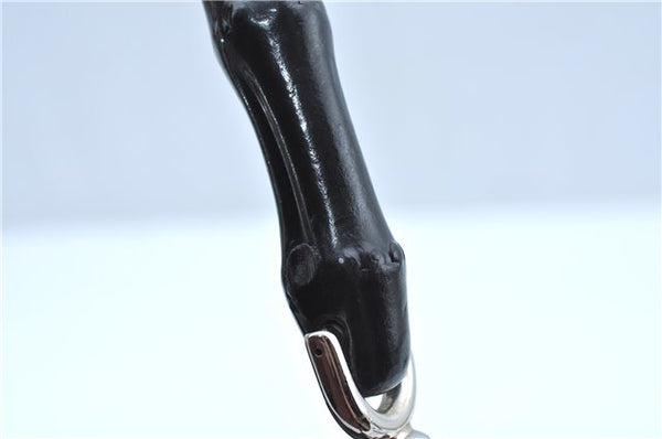 Authentic GUCCI Bamboo 2Way Shoulder Bag Nylon Leather 0011638 Khaki Green J9610