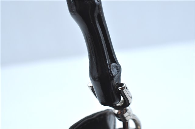 Authentic GUCCI Bamboo 2Way Shoulder Bag Nylon Leather 0011638 Khaki Green J9610