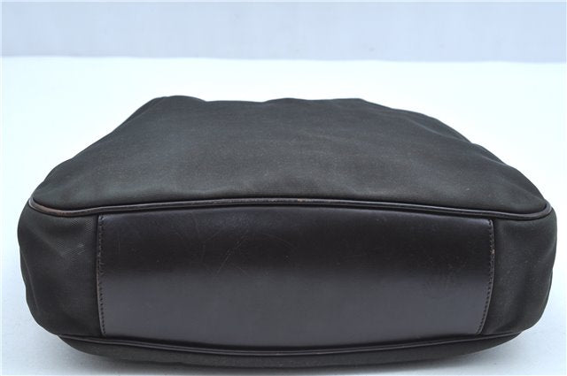 Authentic GUCCI Bamboo 2Way Shoulder Bag Nylon Leather 0011638 Khaki Green J9610