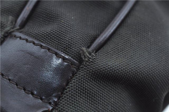 Authentic GUCCI Bamboo 2Way Shoulder Bag Nylon Leather 0011638 Khaki Green J9610