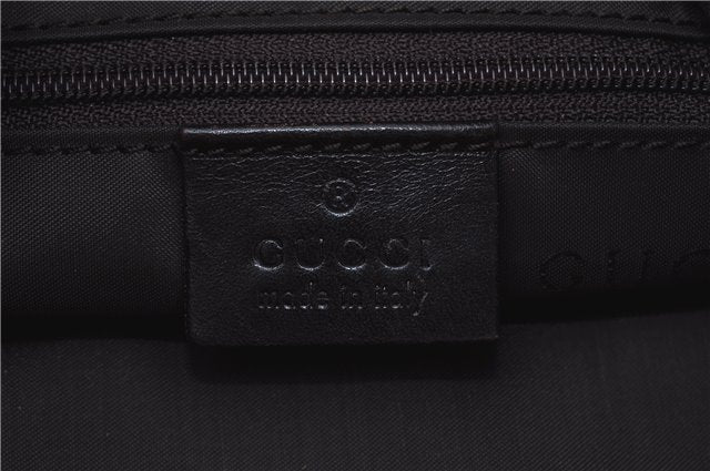 Authentic GUCCI Bamboo 2Way Shoulder Bag Nylon Leather 0011638 Khaki Green J9610