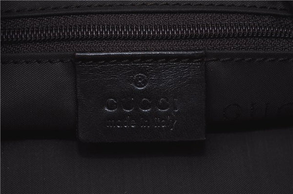 Authentic GUCCI Bamboo 2Way Shoulder Bag Nylon Leather 0011638 Khaki Green J9610