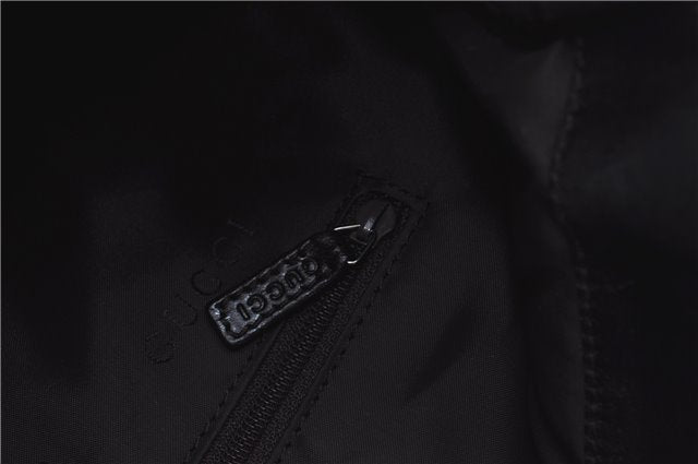 Authentic GUCCI Bamboo 2Way Shoulder Bag Nylon Leather 0011638 Khaki Green J9610