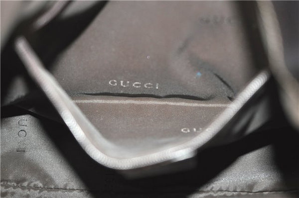 Authentic GUCCI Bamboo 2Way Shoulder Bag Nylon Leather 0011638 Khaki Green J9610