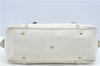 Authentic GUCCI SherryLine Princy Ribbon Shoulder Bag Leather 161720 Ivory J9613