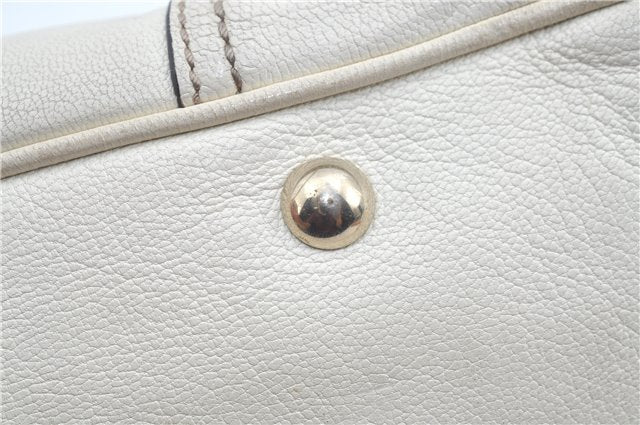 Authentic GUCCI SherryLine Princy Ribbon Shoulder Bag Leather 161720 Ivory J9613