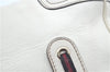 Authentic GUCCI SherryLine Princy Ribbon Shoulder Bag Leather 161720 Ivory J9613