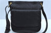 Authentic BOTTEGA VENETA Intrecciato Leather Shoulder Cross Body Bag Black J9614