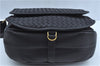 Authentic BOTTEGA VENETA Intrecciato Leather Shoulder Cross Body Bag Black J9614