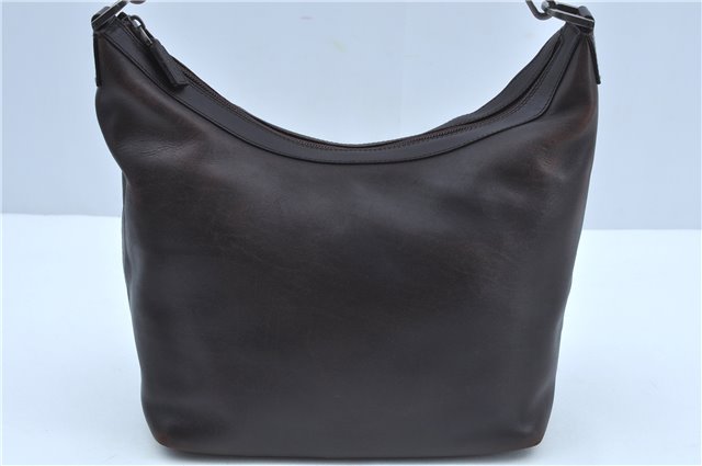 Authentic GUCCI Vintage Bamboo Shoulder Bag Purse Leather 0000531 Brown J9615