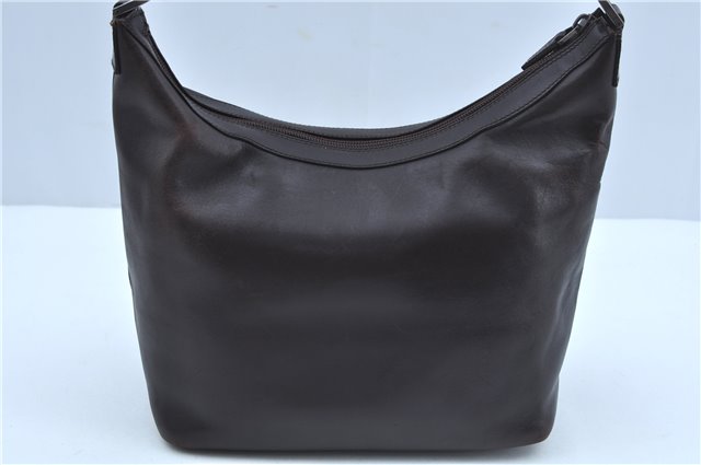 Authentic GUCCI Vintage Bamboo Shoulder Bag Purse Leather 0000531 Brown J9615