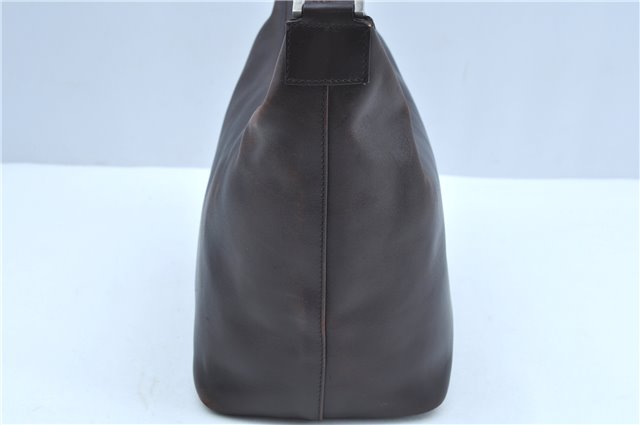 Authentic GUCCI Vintage Bamboo Shoulder Bag Purse Leather 0000531 Brown J9615