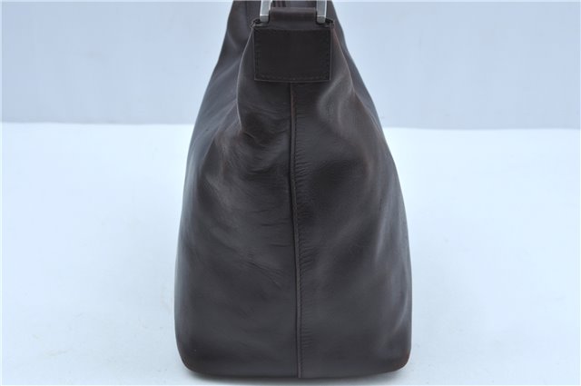 Authentic GUCCI Vintage Bamboo Shoulder Bag Purse Leather 0000531 Brown J9615