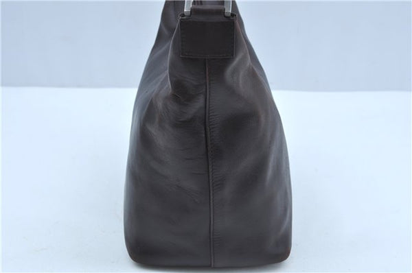 Authentic GUCCI Vintage Bamboo Shoulder Bag Purse Leather 0000531 Brown J9615