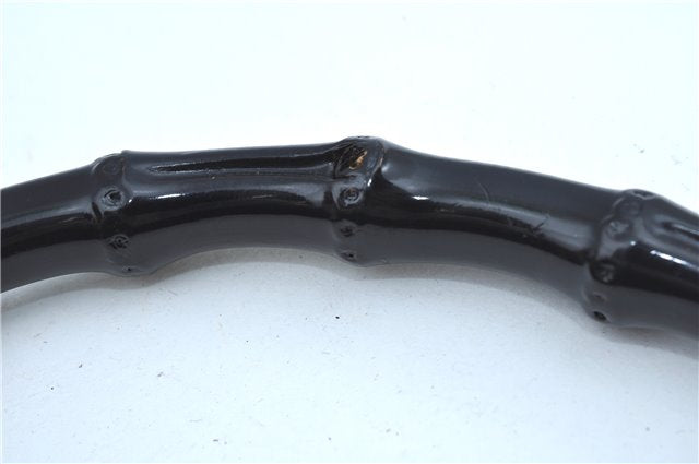 Authentic GUCCI Vintage Bamboo Shoulder Bag Purse Leather 0000531 Brown J9615