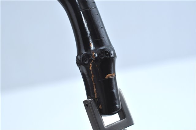 Authentic GUCCI Vintage Bamboo Shoulder Bag Purse Leather 0000531 Brown J9615