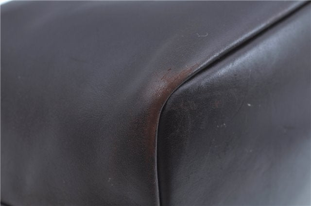 Authentic GUCCI Vintage Bamboo Shoulder Bag Purse Leather 0000531 Brown J9615