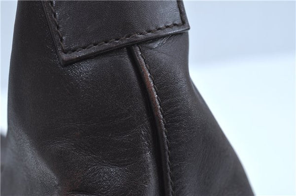 Authentic GUCCI Vintage Bamboo Shoulder Bag Purse Leather 0000531 Brown J9615