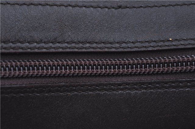 Authentic GUCCI Vintage Bamboo Shoulder Bag Purse Leather 0000531 Brown J9615