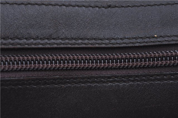 Authentic GUCCI Vintage Bamboo Shoulder Bag Purse Leather 0000531 Brown J9615