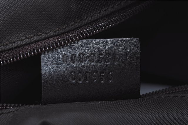 Authentic GUCCI Vintage Bamboo Shoulder Bag Purse Leather 0000531 Brown J9615