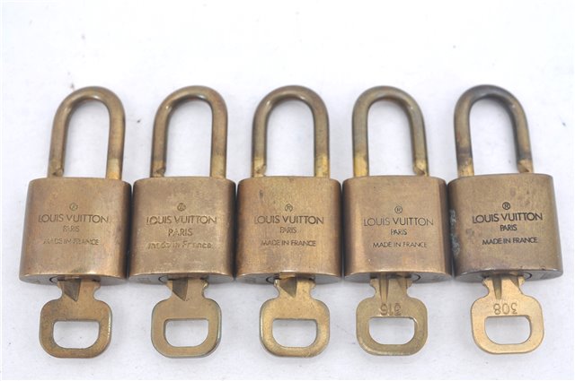 Authentic Louis Vuitton Padlock & Keys 10Set LV J9616