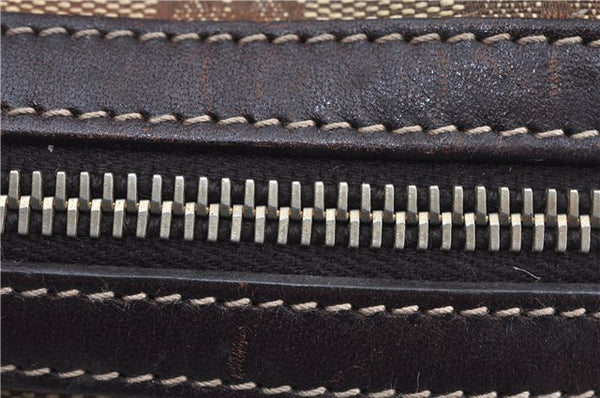 Authentic GUCCI GG Crystal Ribbon Hand Boston Bag PVC Leather 181485 Brown J9623