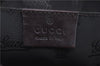 Authentic GUCCI GG Crystal Ribbon Hand Boston Bag PVC Leather 181485 Brown J9623
