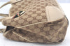 Authentic GUCCI Sherry Line Princy Ribbon Tote Bag GG Canvas 163805 Brown J9624