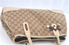 Authentic GUCCI Sherry Line Princy Ribbon Tote Bag GG Canvas 163805 Brown J9624