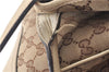 Authentic GUCCI Sherry Line Princy Ribbon Tote Bag GG Canvas 163805 Brown J9624