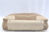 Authentic GUCCI Sherry Line Princy Ribbon Tote Bag GG Canvas 163805 Brown J9624