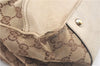 Authentic GUCCI Sherry Line Princy Ribbon Tote Bag GG Canvas 163805 Brown J9624